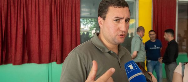 Замминистра обороны Армении Габриел Балаян на открытии памятника героям апрельской войны (12 августа 2019). Мецамор Замминистра обороны Армении Габриел Балаян на открытии памятника героям апрельской войны (12 августа 2019). Мецамор - Sputnik Արմենիա