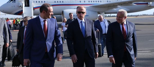 Секретарь Совета безопасности России Николай Патрушев прибыл с рабочим визитом в Армению (12 августа 2019). Еревaн - Sputnik Армения
