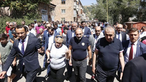 Премьер-министр Армении Никол Пашинян в Джермуке (23.08.2019) Премьер-министр Армении Никол Пашинян в Джермуке (23.08.2019) - Sputnik Армения