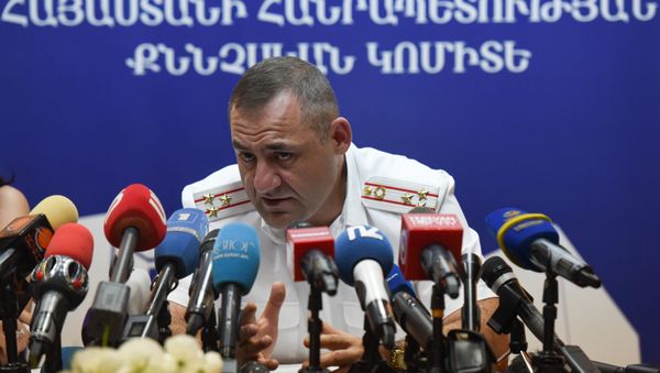 Глава следственной группы по делу Амулсара Юра Иванян на пресс-конференции (26 августа 2019). Еревaн - Sputnik Արմենիա