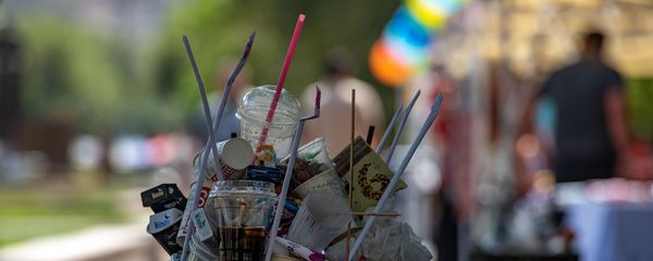 Переполненный мусорный бак в Ереване - Sputnik Армения