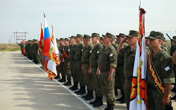 Торжественная церемония открытия совместного учения войск ПВО вооруженных сил государств – участников Объединенной системы ПВО СНГ «Боевое Содружество-2019» (2 сентября 2019). Полигон «Ашулук», Астраханская область - Sputnik Армения