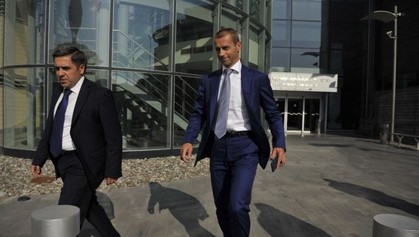 Президент УЕФА Александр Чеферин прибыл в Армению (5 сентября 2019). Еревaн - Sputnik Армения