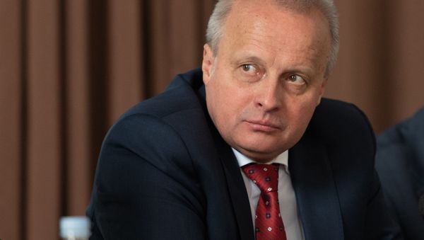 Сергей Копыркин во время круглого стола, посвященного 80-летию начала Второй мировой войны «Мир накануне Второй мировой войны» (11 сентября 2019). Еревaн - Sputnik Армения