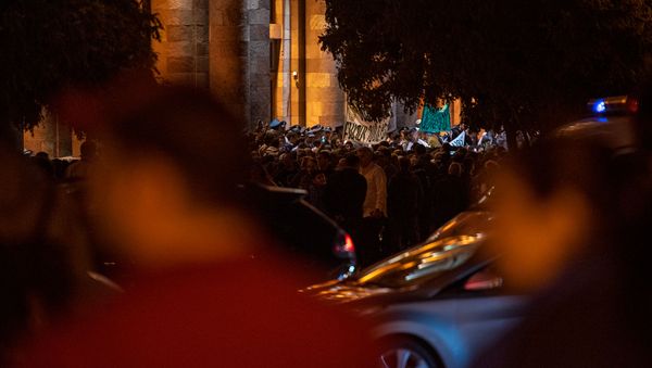 Акция протеста против эксплуатации Амулсара перед Домом правительства (11 сентября 2019). Еревaн - Sputnik Արմենիա