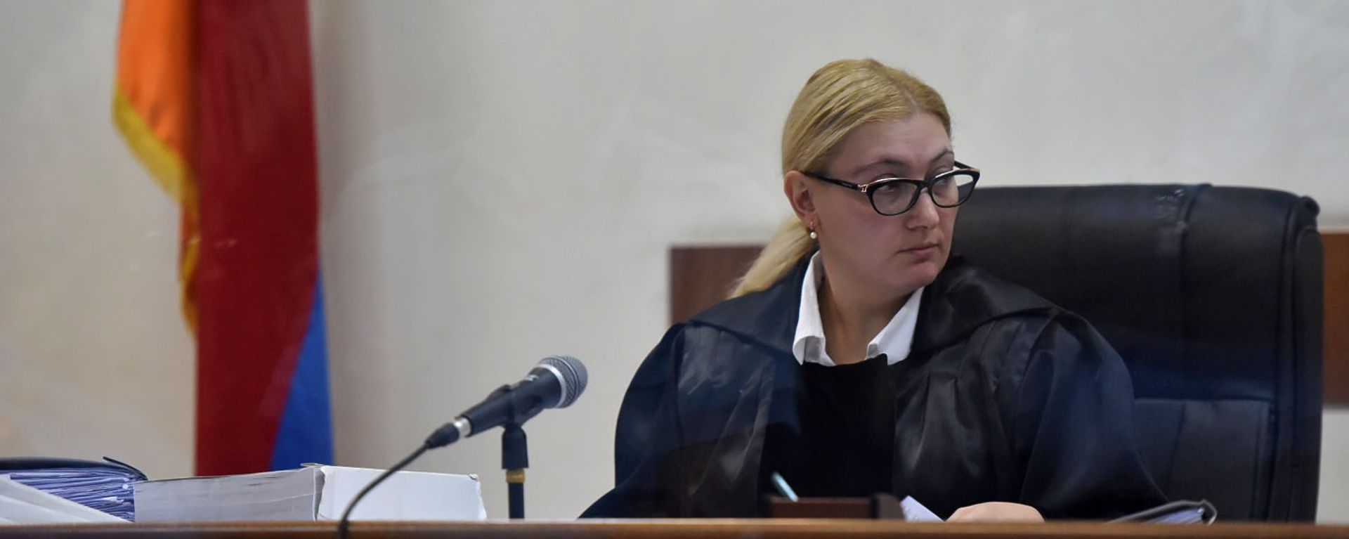 Судья Анна Данибекян на судебном заседании по делу 1 марта (12 сентября 2019). Еревaн - Sputnik Армения, 1920, 02.04.2021