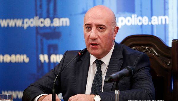 Исполняющий обязанности начальника полиции Арман Саркисян на заседании руководящего состава полиции (20 сентября 2019). Еревaн - Sputnik Армения