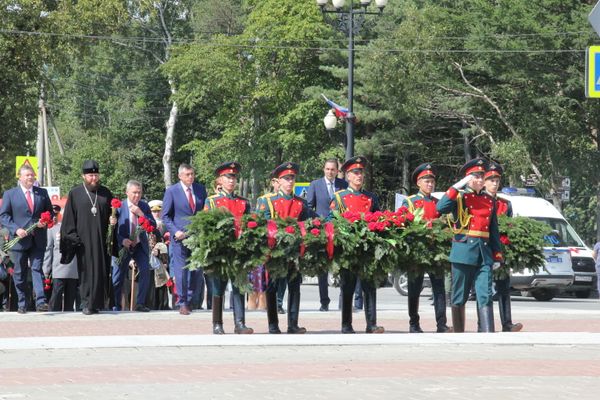 Южно-Сахалинск, столица Сахалинской области. На Дальнем Востоке Победу отмечают дважды в год — 9 мая со всей Россией и 2 сентября в день окончания Второй мировой войны и освобождения Сахалина и Курильских островов. Южно-Сахалинск, столица Сахалинской области. На Дальнем Востоке Победу отмечают дважды в год — 9 мая со всей Россией и 2 сентября в день окончания Второй мировой войны и освобождения Сахалина и Курильских островов. - Sputnik Армения
