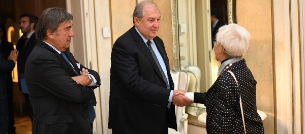 Президент Армен Саркисян встретился с собственником строительной компании Rizzani de Eccher Каролиной де Эакнер (25 сентября 2019). Италия - Sputnik Արմենիա