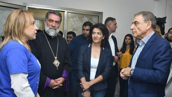 Анна Акопян на открытии нового корпуса специализированного центра Мой путь (28 сентября 2019). Еревaн - Sputnik Արմենիա