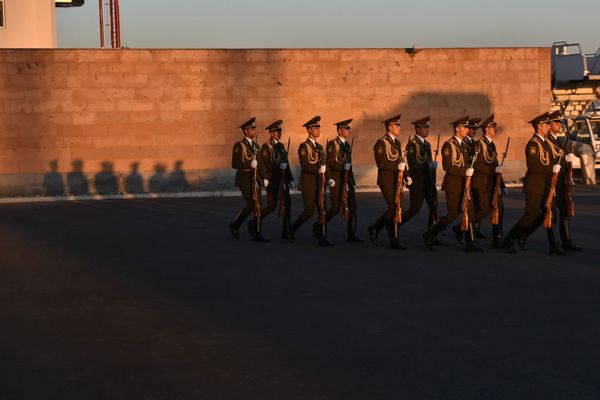 Рота почетного караула в аэропорту Звартноц (30 сентября 2019). Еревaн - Sputnik Армения