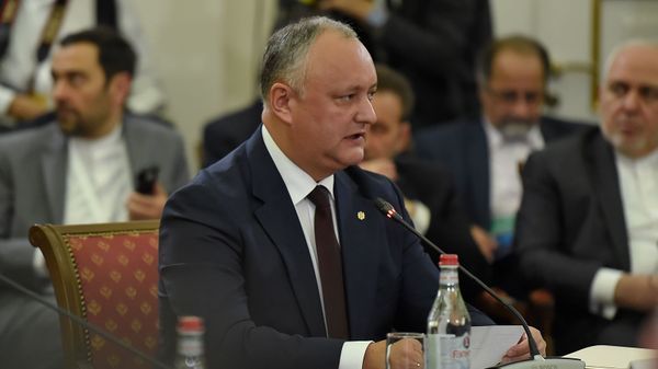 Выступление президента Молдовы Игоря Додона во время расширенного заседания Высшего Евразийского Экономического Совета (1 октября 2019). Еревaн - Sputnik Армения