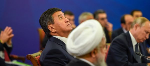 Президент Кыргызстана Сооронбай Жээнбеков во время расширенного заседания Высшего Евразийского Экономического Совета - Sputnik Արմենիա