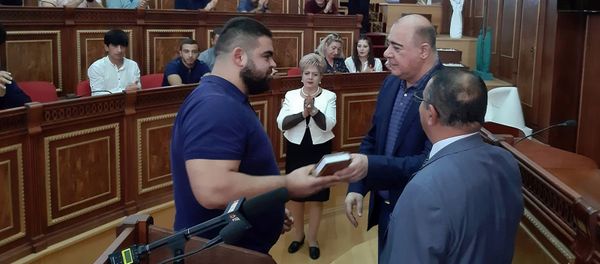Церемония награждения лучших спортсменов (2 октября 2019). Гюмри Церемония награждения лучших спортсменов (2 октября 2019). Гюмри - Sputnik Армения