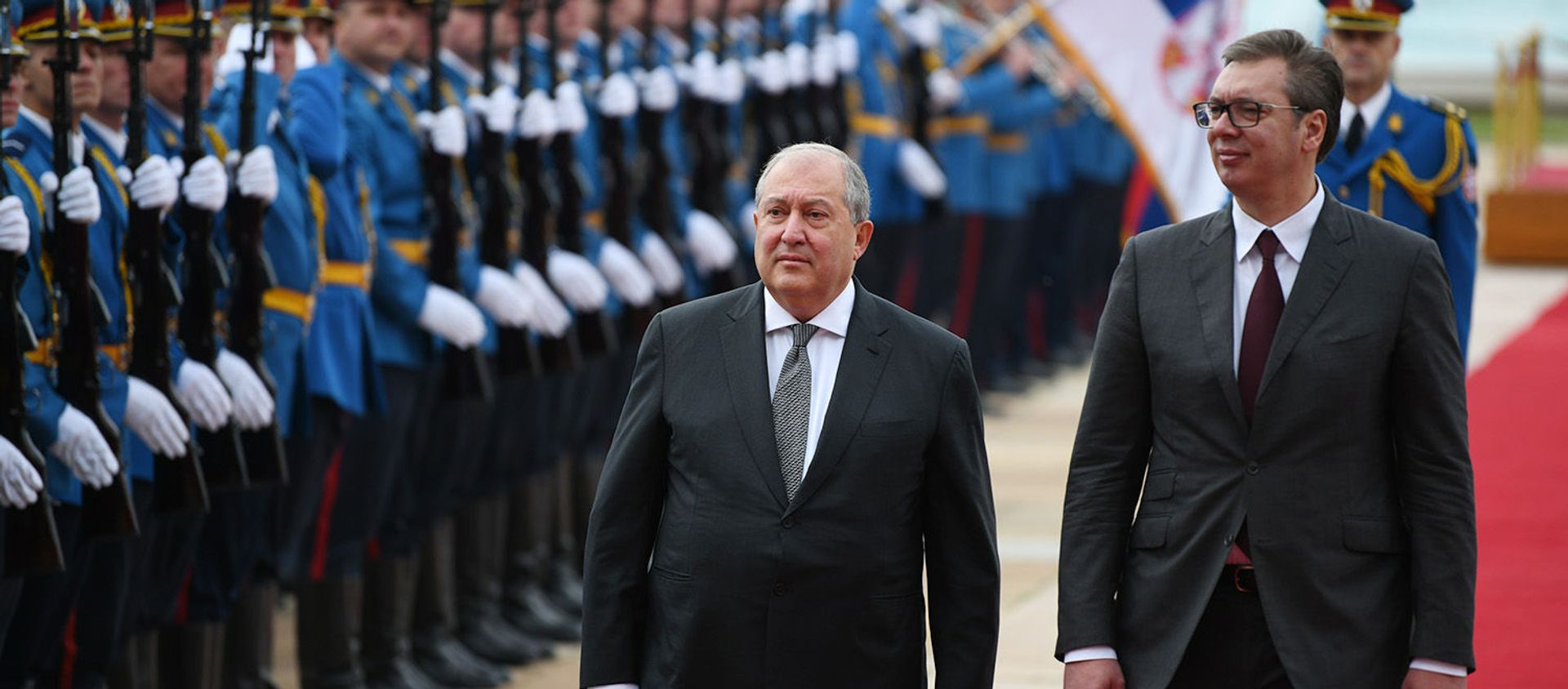 Церемония встречи официального визита президента Армении Армена Саркисяна в Сербию (4 октября 2019). Белград - Sputnik Արմենիա, 1920, 31.07.2021