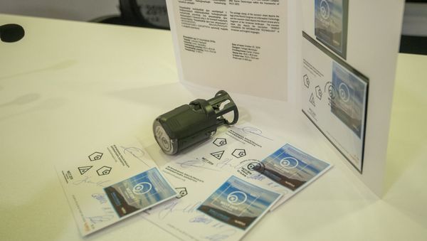 Церемония гашения марки WCIT 2019 (7 октября 2019). Еревaн - Sputnik Армения