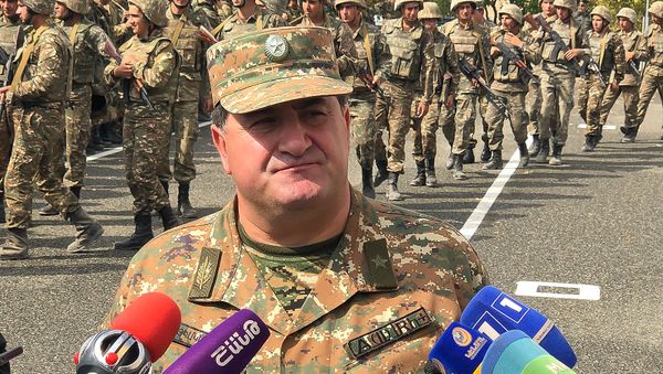 Командующий Объединенной группировкой войск ВС РА и ВС РФ генерал-майор Тигран Парванян Командующий Объединенной группировкой войск ВС РА и ВС РФ генерал-майор Тигран Парванян - Sputnik Армения