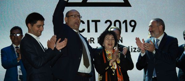 Гала ужин и церемония награждения участников форума WCIT 2019 (8 октября 2019). Еревaн - Sputnik Армения