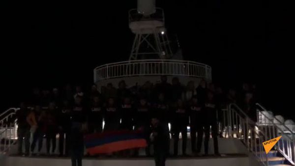 Հայ երկրպագուները ՀՀ դրոշն են ծածանում Բալթիկ ծովում - Sputnik Արմենիա