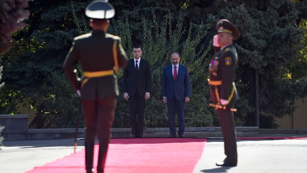 Официальный визит премьер-министра Грузии Георгия Гахария в Армению (15 октября 2019). Еревaн - Sputnik Армения
