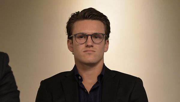Директор компании Academyfilms, вице-президент телеканала Popstar (США) Джейкоб Мейбери на заседании первого фестиваля кино и телепрограмм Улучшая мир (15 октября 2019). Еревaн - Sputnik Արմենիա
