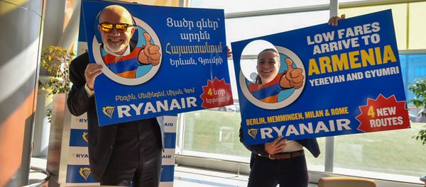 Пресс-конференция компании Ryanair в аэропорту Звартноц (16 октября 2019). Еревaн Пресс-конференция компании Ryanair в аэропорту Звартноц (16 октября 2019). Еревaн - Sputnik Արմենիա