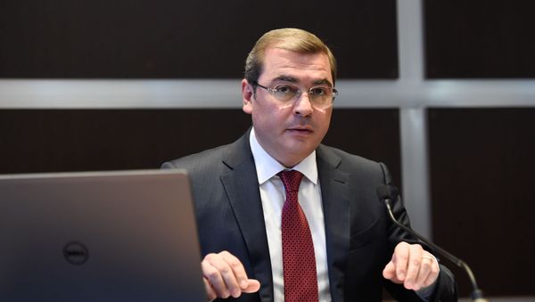 Пресс-конференция председателя Комитета государственных доходов Армении Давида Ананяна (16 октября 2019). Еревaн Пресс-конференция председателя Комитета государственных доходов Армении Давида Ананяна (16 октября 2019). Еревaн - Sputnik Արմենիա