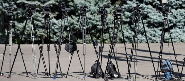 Работа журналистов в пресс-центре во время заседания Высшего Евразийского Экономического Совета (1 октября 2019). Еревaн - Sputnik Армения