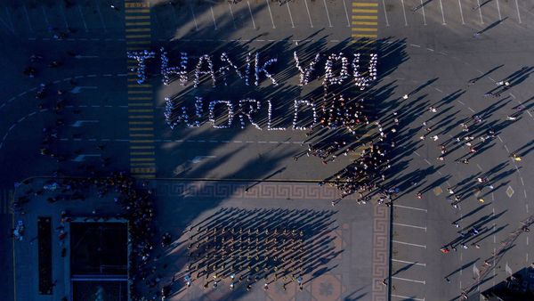 Флешмоб Thank You в рамках гуманитраной инициативы Аврора (17 октября 2019). Гюмри - Sputnik Армения