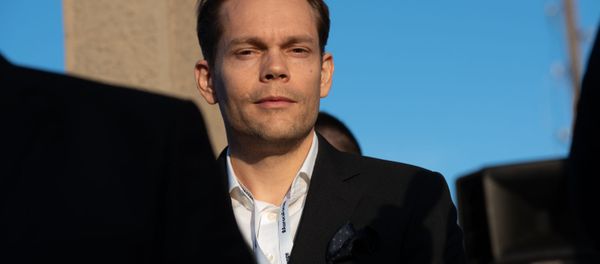 Соучредитель фонда Азнавур Николя Азнавур на церемонии презентации парка Дружбы (17 октября 2019). Гюмри - Sputnik Армения
