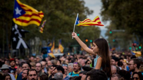 Акция протеста в Барселоне - Sputnik Армения