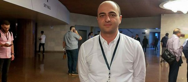 Руководитель научных разработок в компании Krisp Степан Саркисян на форуме WCIT (9 октября 2019). Еревaн - Sputnik Արմենիա