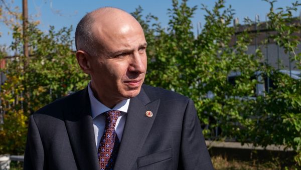 Директор Республиканского центра по профилактике СПИДа Самвел Григорян на мероприятии, посвященном 30-летию создания Центра (23 октября 2019). Еревaн - Sputnik Արմենիա