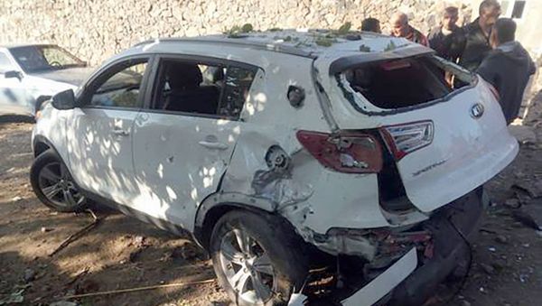 Взрыв автомобиля в селе Антарут Арагацотнского района Взрыв автомобиля в селе Антарут Арагацотнского района - Sputnik Армения