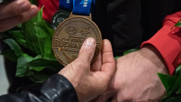 Встреча тяжелоатлетов в аэропорту Звартноц (29 октября 2019). Еревaн - Sputnik Արմենիա