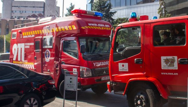 Эвакуация в гостинице Hyatt Place (29 октября 2019). Еревaн - Sputnik Արմենիա