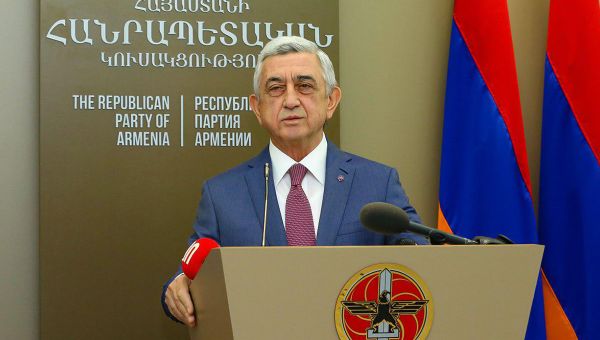 Серж Саргсян в политической школе им. Андраника Маркаряна - Sputnik Армения