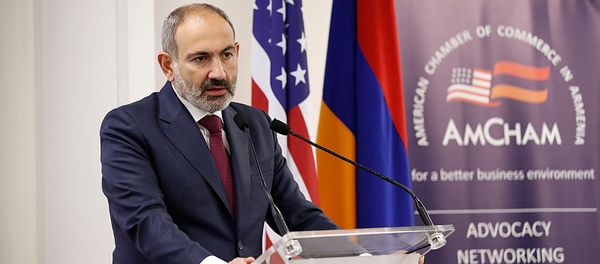 Премьер-министр Никол Пашинян посетил итоговую встречу Американской торговой палаты в Армении (14 ноября 2019). Еревaн Премьер-министр Никол Пашинян посетил итоговую встречу Американской торговой палаты в Армении (14 ноября 2019). Еревaн - Sputnik Армения