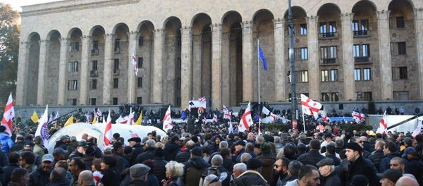 Акция протеста в столице Грузии против правящих властей (17 ноября 2019). Тбилиси - Sputnik Արմենիա