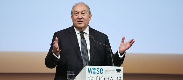 Выступление президента Армении Армена Саркисяна на 10-м Всемирном иновационном саммите по образованию (WICE2019) (20 ноября 2019). Доха - Sputnik Армения