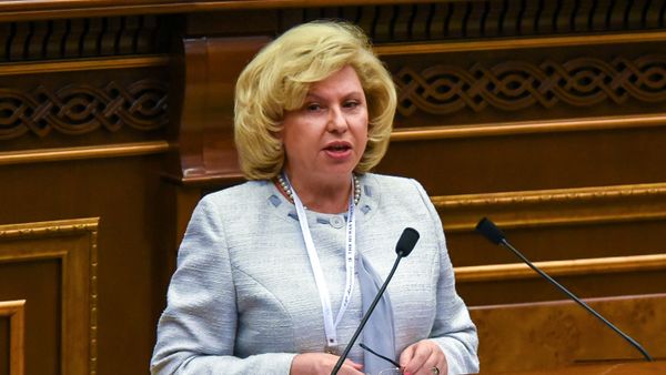 Օмбудсмен России Татьяна Москалькова на Международной конференции, посвященной 15-летию офиса омбудсмена в Армении (26 ноября 2019). Еревaн - Sputnik Армения