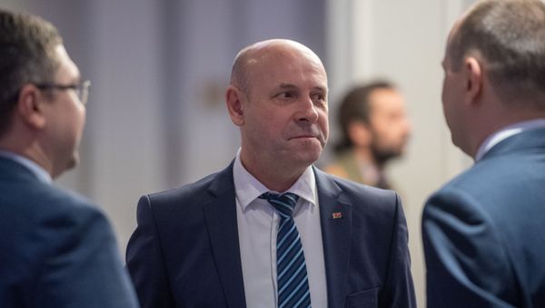 Посол Беларуси в Армении Игорь Назарук на совместном заседании контрольных палат стран Евразийского союза (28 ноября 2019). Еревaн - Sputnik Արմենիա