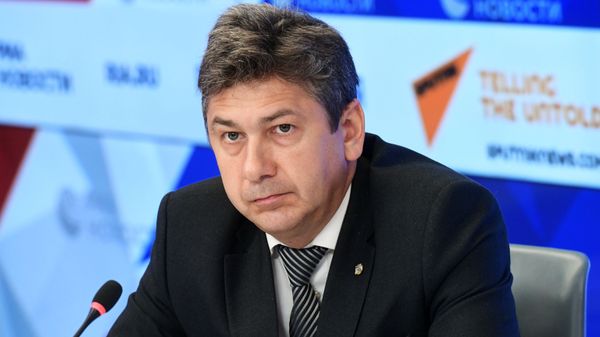 Пресс-секретарь секретариата ОДКБ Владимир Зайнетдинов во время пресс-конференции (4 июля 2019). Москвa - Sputnik Армения