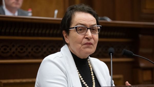 Лариса Алавердян на Международной конференции, посвященной 15-летию офиса омбудсмена в Армении (27 ноября 2019). Еревaн - Sputnik Армения