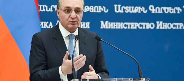 Министр иностранных дел Армении Зограб Мнацаканян на совместная пресс-конференция с иорданским коллегой (2 декабря 2019). Еревaн - Sputnik Армения