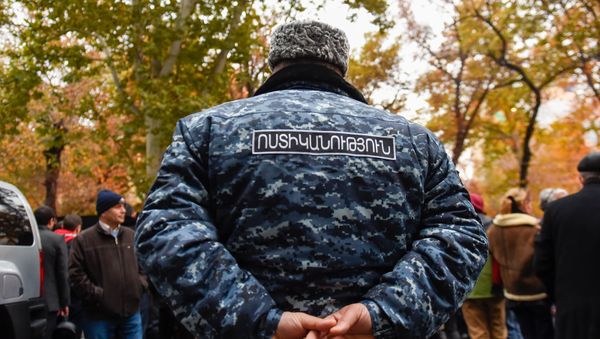 Акция протеста у здания министерства науки, образования, культуры и спорта (3 декабря 2019). Еревaн - Sputnik Армения