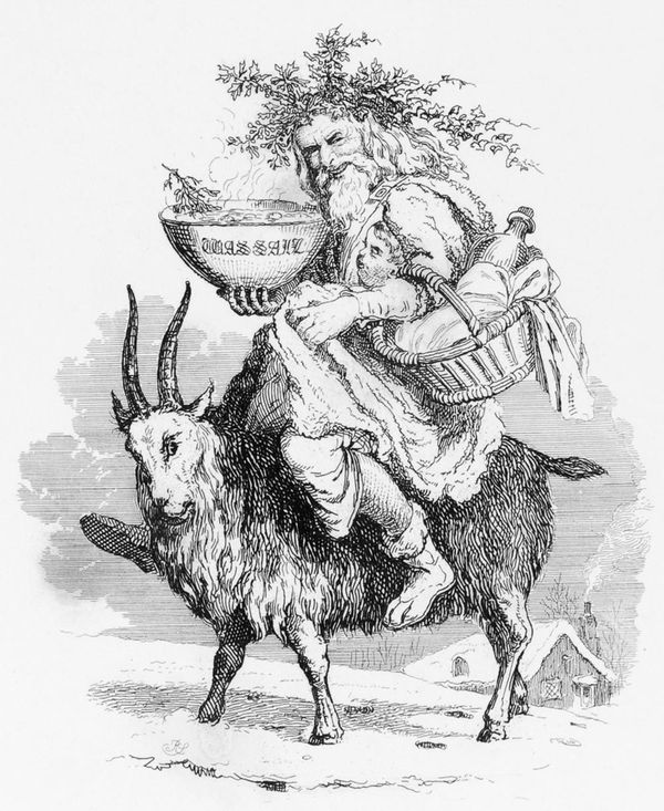 Английский фольклорный персонаж Father Christmas,1836 год Английский фольклорный персонаж Father Christmas,1836 год - Sputnik Армения
