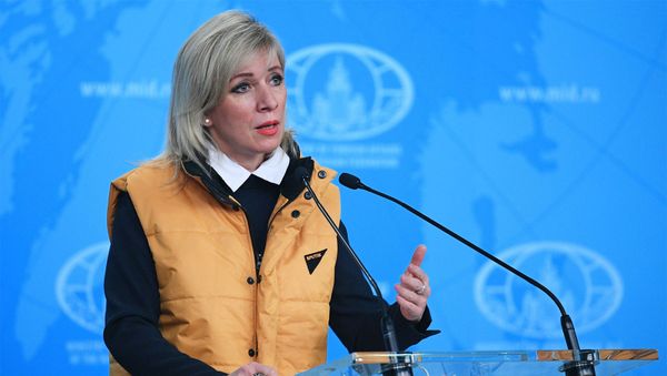 Официальный представитель МИД России Мария Захарова на еженедельном брифинге (26 декабря 2019). Москвa - Sputnik Արմենիա