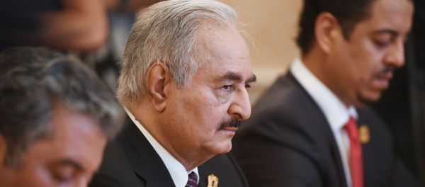 Встреча главы МИД РФ С. Лаврова с командующим Ливийской национальной армией Х. Хафтаром - Sputnik Армения