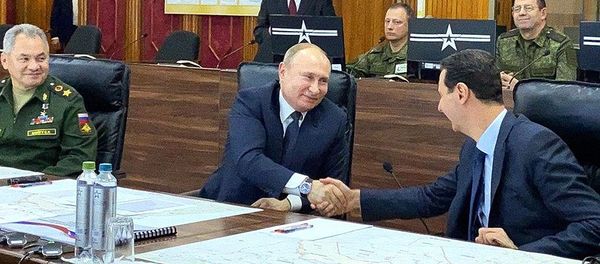 Встреча президентов России и Сирии Владимира Путина и Башара Ассада (7 января 2019). Дамаск - Sputnik Армения
